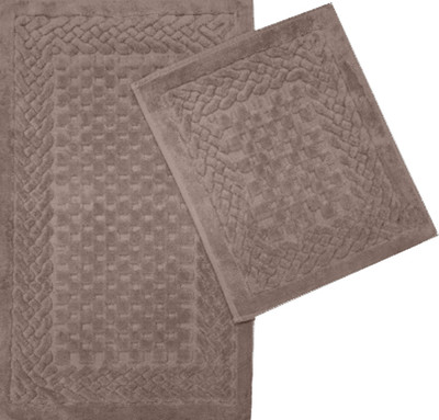 Набор ковриков для ванной и туалета Karven Zerguven / KV 111 (Eko Hali Rengi/темно-бежевый)