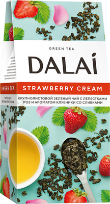 Чай листовой Dalai Strawberry Cream (80г)
