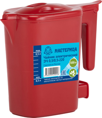 Электрочайник Мастерица ЭЧ 0.5/0.5-220Р (рубин)