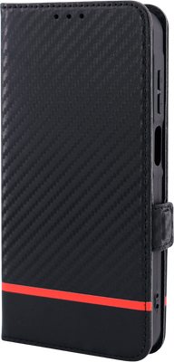 Чехол-книжка Case Book для Poco F6 Pro 5G с магнитной застежкой (черный карбон)