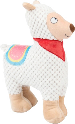 Игрушка для собак Mr. Kranch Лама с пищалкой / MKR543530 (белая)