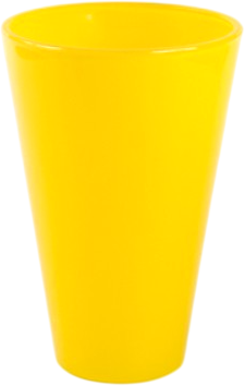 Кашпо NiNaGlass 91-013-ф110/h150 / 4840157014 (прозрачный/желтый)