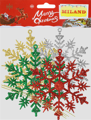 Набор елочных игрушек Miland Ажурные снежинки / НУ-8319 (9.5см, 4шт)