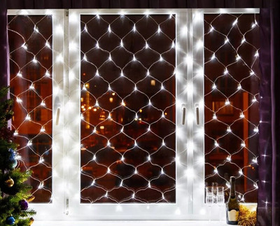 Светодиодная сеть Miland Сетка 192 лампы 8 режимов / ГС-0001 (3х2м, холодный белый)