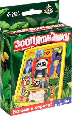 Настольная игра Лас Играс Kids. Зоопятнашки / 9918366