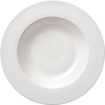 Тарелка столовая глубокая HomeQueen Белый Лотос 77089