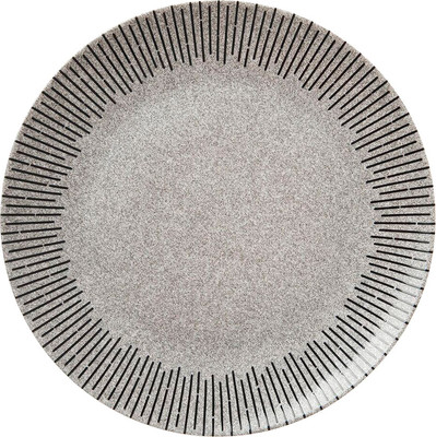 Тарелка столовая обеденная HomeQueen Нуар 77106 (серый)