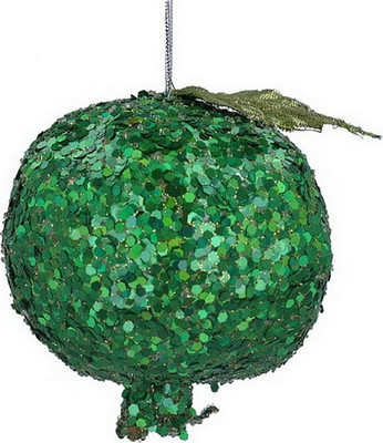 Елочная игрушка Gisela Graham Carnival. Сияющий гранат / 16192-4 (зеленый)