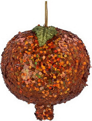 Елочная игрушка Gisela Graham Carnival. Сияющий гранат / 16192-2 (оранжевый)