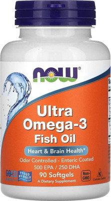 Жирные кислоты NOW Ultra Omega-3 75% (90капсул)