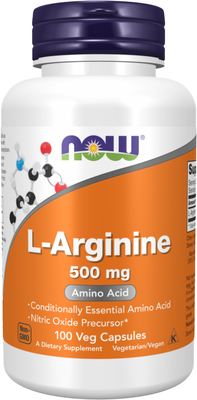 L-аргинин NOW Arginine 500мг (100капсул)