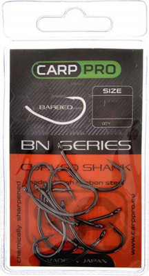 Крючок рыболовный Carp Pro Black Nickel Curved Shank №6 / CPBNCS6