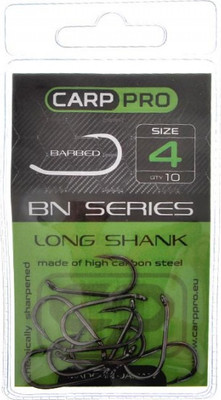Набор крючков рыболовных Carp Pro Black Nickel Long Shank №6 / CPBNLS6