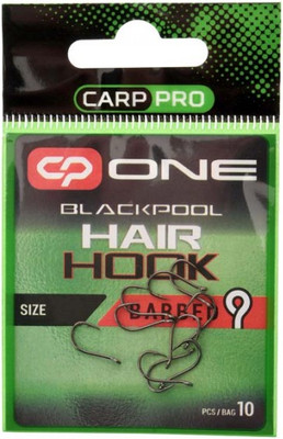 Набор крючков рыболовных Carp Pro Blackpool Hair Hook Ringed № 14 Black Nickel / CPBPHR14