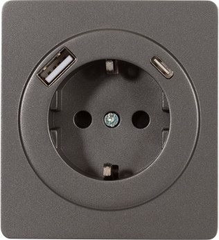 Розетка Kranz Round KR-78-0704-2 (титан)