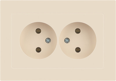 Розетка INTRO Accent 6-204-02 / Б0063474 (слоновая кость)
