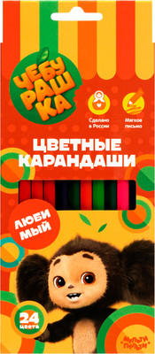 Набор цветных карандашей Мульти-пульти Чебурашка / CPЧБ_52997 (24цв)