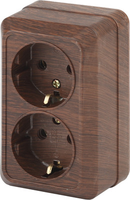 Розетка INTRO Quadro 2-204-10 / Б0053805 (венге)