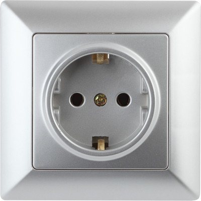 Розетка INTRO Solo 4-206-03 / Б0053683 (алюминий)