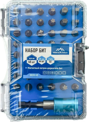 Набор бит Vertex Tools 0033-45 (45шт)