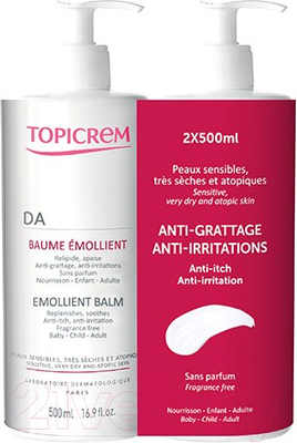 Бальзам для тела Topicrem Da Protect липидовосстанавливающий (2x500мл)
