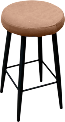 Табурет Древпром Пуф круглый ДП3-07 (черный матовый/катания латте)