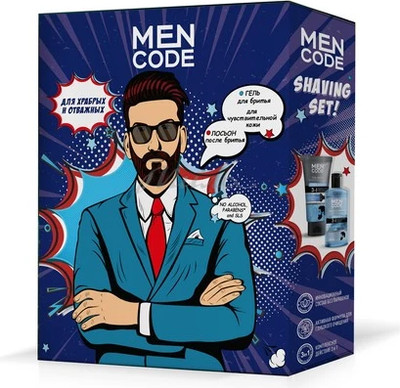 Набор косметики для бритья Men Code Гель для бритья Like A Barber +Лосьон после бритья Ultra Cool (2x150мм)