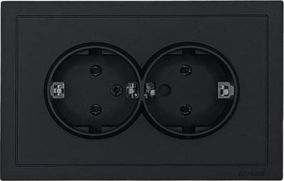 Розетка Lezard Zima 704-4200-127BQC (черный бархат)