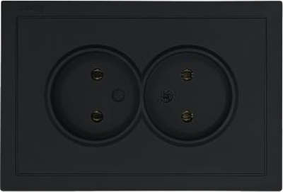 Розетка Lezard Zima 704-4200-128BQC (черный бархат)