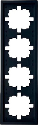 Рамка для выключателей и розеток Lezard Zima 704-4200-149 (черный бархат, 4 поста)