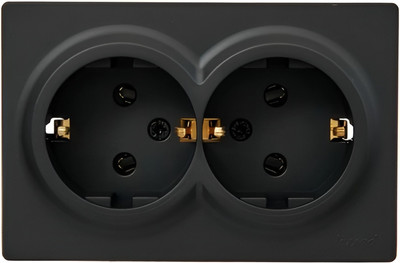 Розетка Lezard Leto 752-4200-127B (черный бархат)