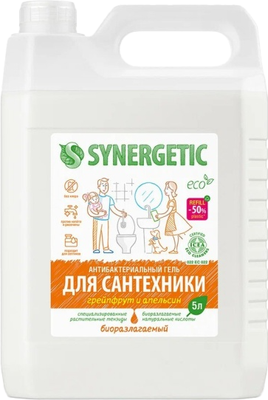 Чистящее средство для ванной комнаты Synergetic Грейпфрут и апельсин (5л)