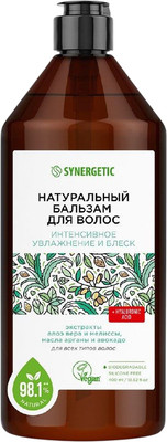 Бальзам для волос Synergetic Интенсивное увлажнение и блеск (400мл)