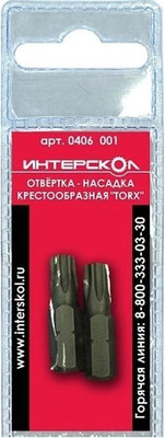 Набор бит Интерскол Torx Т30 25мм (0406.001)