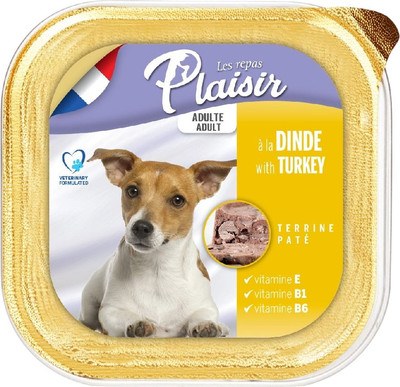 Влажный корм для собак Plaisir паштет из индейки (150г)