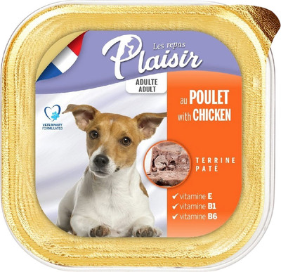 Влажный корм для собак Plaisir паштет из курицы (150г)