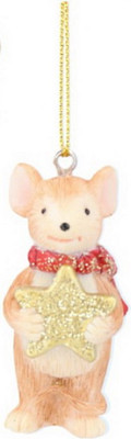 Елочная игрушка Gisela Graham Nostalgia. Мышонок / 14422