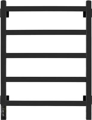 Полотенцесушитель электрический GRANULA Квадро 50x60 (терморегулятор с таймером слева, черный матовый)