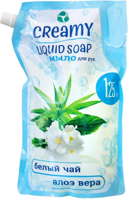 Мыло жидкое Creamy Белый чай Алоэ вера (1.25л)