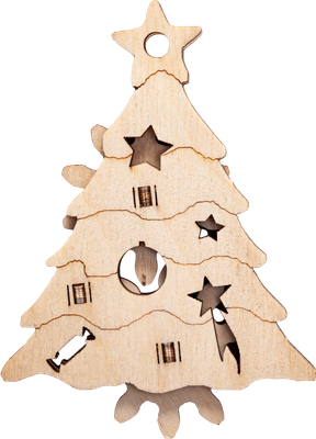 Сборная модель Drovo Новогодняя елка / DR015