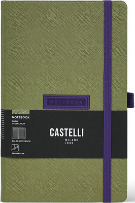 Блокнот CASTELLI Shell Lime / 0QO4LY-H03 (96л, зеленый/фиолетовый)