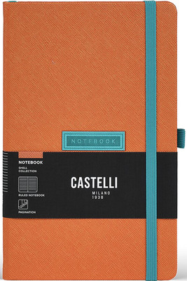 Блокнот CASTELLI Shell Tangerine / 0QO4LY-H36 (96л, оранжевый/голубой)
