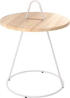 Журнальный столик Sheffilton SHT-CT36 (белый муар/дуб сонома/металл)