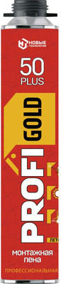 Пена монтажная Новые Технологии Profigold 50 Plus лето профессиональная (870мл)