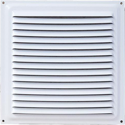 Решетка вентиляционная Ventale Оцинкованная штампованная из стали 0.7мм (200x200, белый)