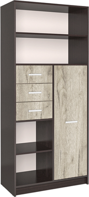 Шкаф Интерлиния СК-021 (дуб серый/дуб венге)
