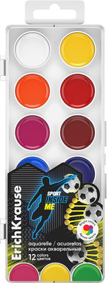 Акварельные краски Erich Krause Sport DNA / 61775 (12цв)
