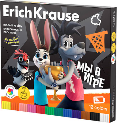 Пластилин Erich Krause Классический. Ну, Погоди! Каникулы / 62571 (12цв)
