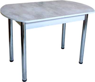 Обеденный стол СВД Юнио 110-140x70 / 055Э.П16.Х (бетон/хром)