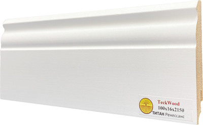 Плинтус Teckwood МДФ Фигурный №1 Ренессанс 100x16x2150 (титан)